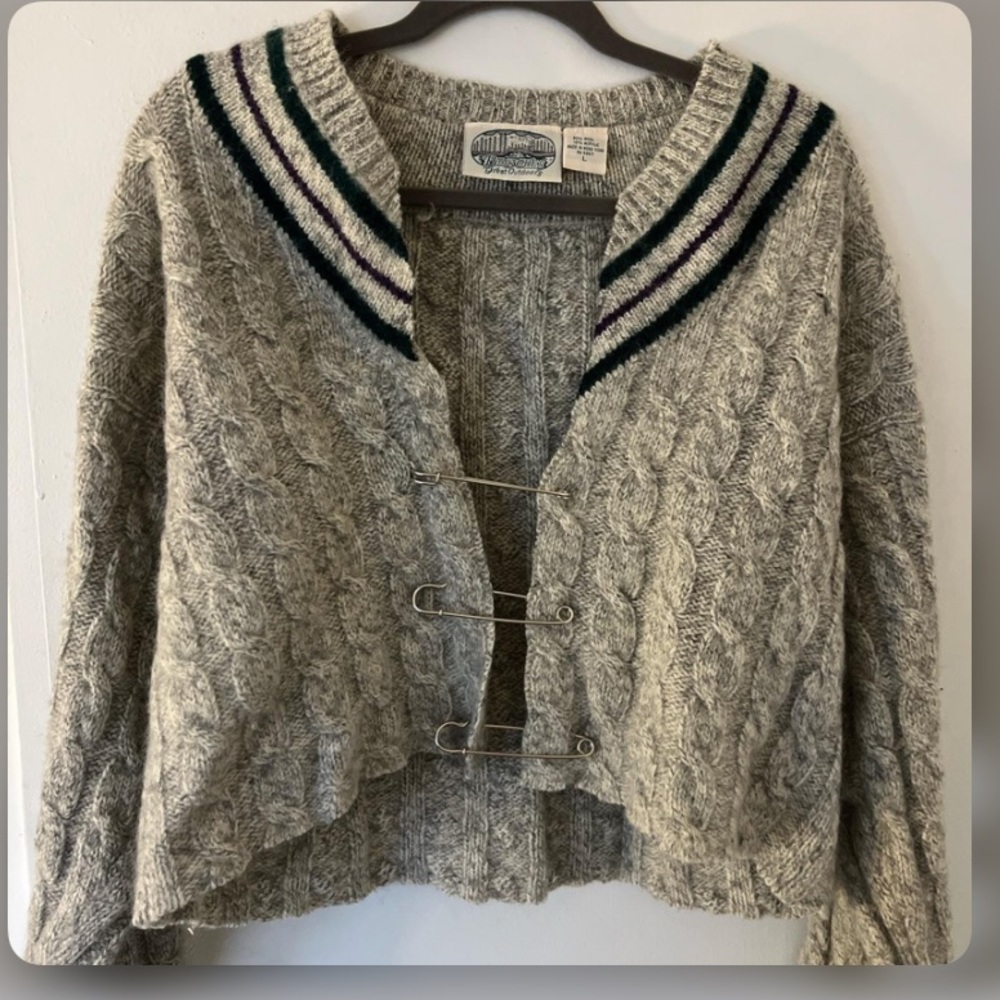 Upcycled cropped Cardigan jacket - Danielle guizo inspired